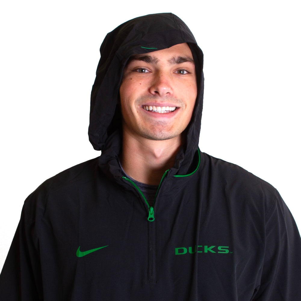 Ducks, Nike, Black, Coat/Jacket, Men, Football, Lightweight, Coaches, 1/4-zip, 793387